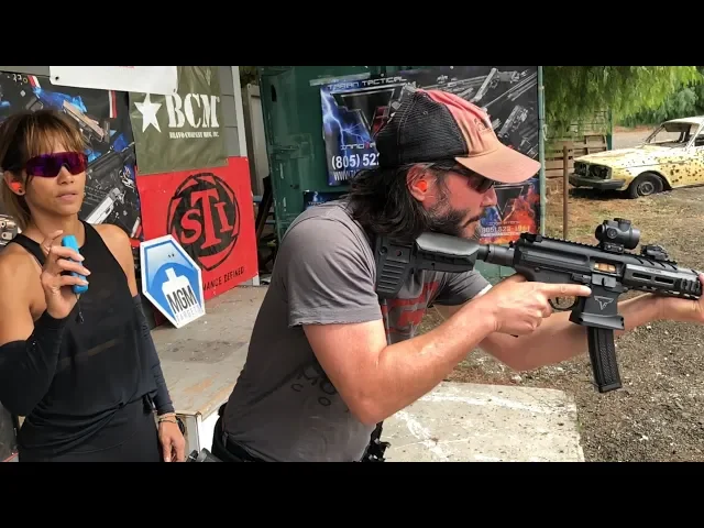 keanu reeves training with taran for john wick: chapter 3 - parabellum